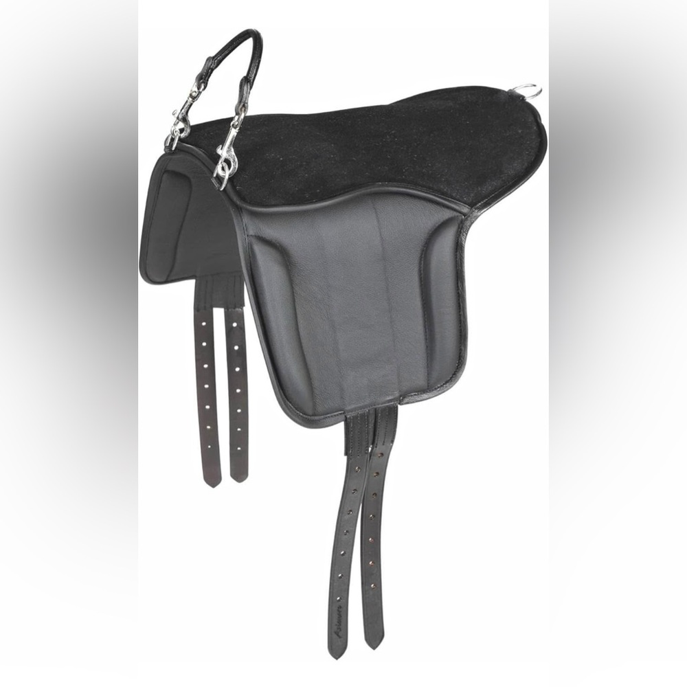 Shire’s Aviemore Bareback Pad Black Leather Horse Saddle